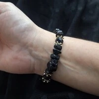 Pulseira Pedra Cascalho - Ônix