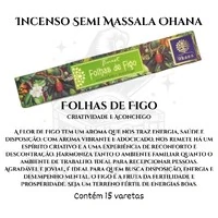 Incenso Ohana Finest Semi Massala com Queima Prolongada e Vegano - Caixa com 15 varetas de Alta Perf