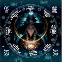 Toalha de Altar Bruxa (Wicca)