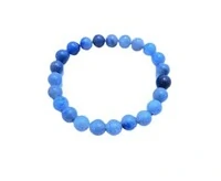 Pulseira Pedra Rolada - Quartzo Azul