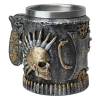 Caneca Caveira Punk Com Revolver