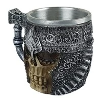 Caneca Crânio Medieval Com Alça De Machado