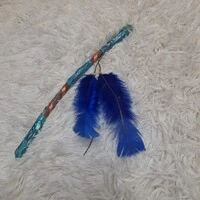 Varinha Mágica Bruxa, Fada, Bruxaria, Com Cristal e Penas ou Serpente.