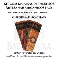 Kit 6 ou 12 caixas de Incenso Artesanal Orgânico NOA - Natural e vegano com óleos essenciais