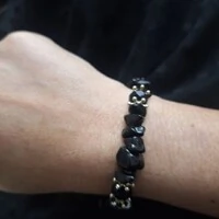 Pulseira Pedra Cascalho - Ônix