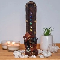 Incensário 7 Chakras Bruxa Com Coruja