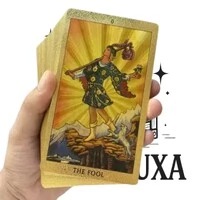 Tarot Raider Waite versão premium Dourada Gold Foil Tarot á prova d'água