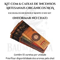 Kit 6 ou 12 caixas de Incenso Artesanal Orgânico NOA - Natural e vegano com óleos essenciais
