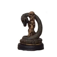 Caveiras Cego Surdo Mudo com Serpente