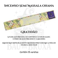 Incenso Ohana Finest Semi Massala com Queima Prolongada e Vegano - Caixa com 15 varetas de Alta Perf