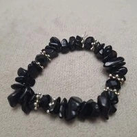 Pulseira Pedra Cascalho - Ônix