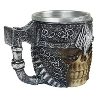 Caneca Crânio Medieval Com Alça De Machado