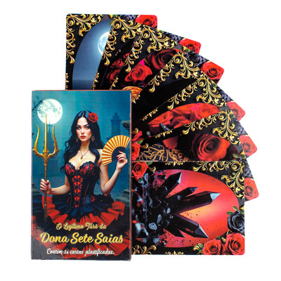 Foto O Legitimo Tarô Dona Sete Saias Completo e Plastificado 36 Cartas