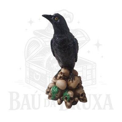 Foto Corvo sobre as Caveiras - Um toque místico ao seu espaço
