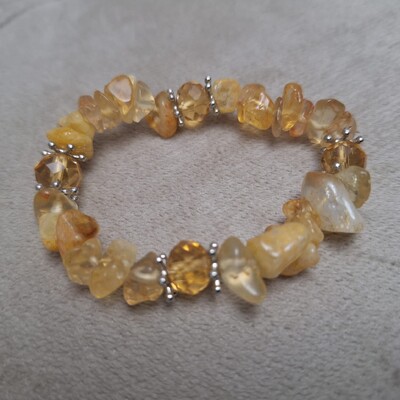 FotoPulseira Pedra Cascalho - Citrino
