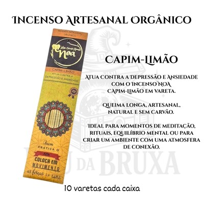 Foto Incenso Artesanal Orgânico NOA - Natural e vegano com óleos essenciais