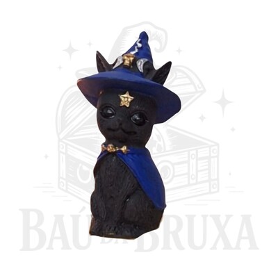 Foto Gato com Chapeu de Bruxa (Wicca)