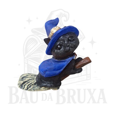 Foto Gato com Vassoura (Coleção Wicca)