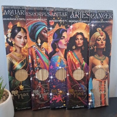 FotoIncenso Orgânico Signos NOA - Natural e vegano com óleos essenciais