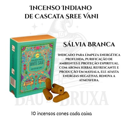 Foto Incenso Cone Cascata Golden India da SreeVani - Aromaterapia, Meditação e Conexão