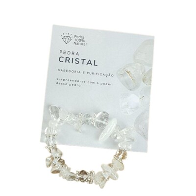 Foto Pulseira Pedra Cascalho - Cristal