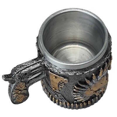 Foto Caneca Caveira Punk Com Revolver