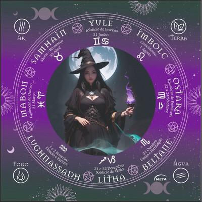 Foto Toalha de Altar Bruxa (Wicca)