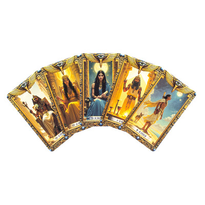FotoTradicional Tarot Egípcio - Arcanos Maiores 22 Cartas Plastificadas