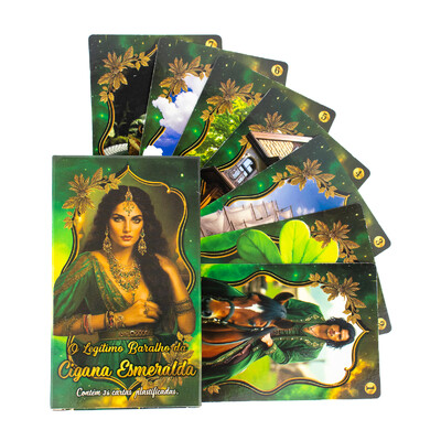 Foto O Legitimo Baralho da Cigana Esmeralda Completo e Plastificado 36 Cartas