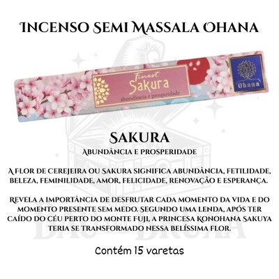 Foto Incenso Ohana Finest Semi Massala com Queima Prolongada e Vegano - Caixa com 15 varetas de Alta Perf