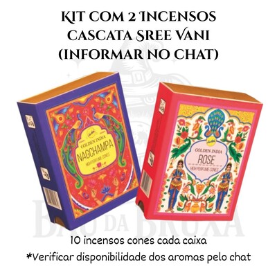 Foto Incenso Cone Cascata Golden India da SreeVani - Aromaterapia, Meditação e Conexão