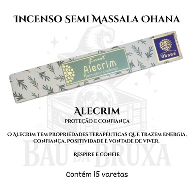 Foto Incenso Ohana Finest Semi Massala com Queima Prolongada e Vegano - Caixa com 15 varetas de Alta Perf