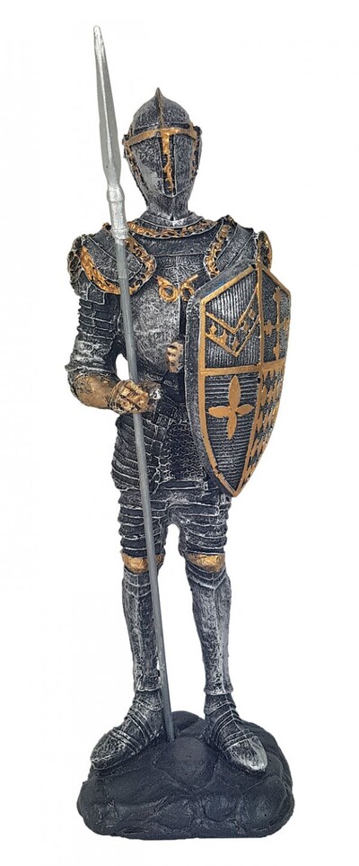 Foto Guerreiro Medieval com Lança e Escudo