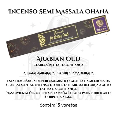 Foto Incenso Ohana Finest Semi Massala com Queima Prolongada e Vegano - Caixa com 15 varetas de Alta Perf