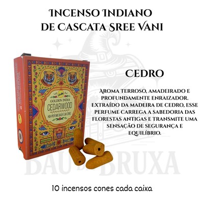 Foto Incenso Cone Cascata Golden India da SreeVani - Aromaterapia, Meditação e Conexão