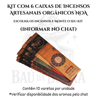 Foto Kit 6 ou 12 caixas de Incenso Artesanal Orgânico NOA - Natural e vegano com óleos essenciais