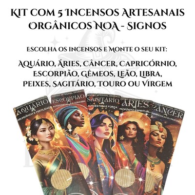 Foto Kit Incensos Orgânicos dos Signos NOA - Verificar disponibilidade dos aromas