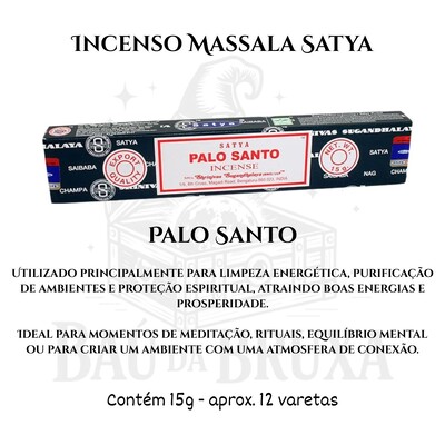 Foto Incenso Indiano Massala da Satya - Aromas marcantes e sofisticados