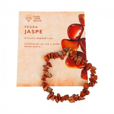 Foto Pulseira Pedra Cascalho - Jaspe