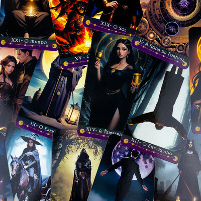 FotoLegitimo Tarot das Bruxas - Arcanos Maiores 22 Cartas Plastificadas