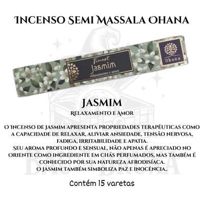 Foto Incenso Ohana Finest Semi Massala com Queima Prolongada e Vegano - Caixa com 15 varetas de Alta Perf