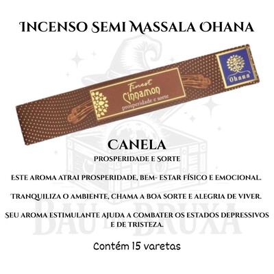 Foto Incenso Ohana Finest Semi Massala com Queima Prolongada e Vegano - Caixa com 15 varetas de Alta Perf