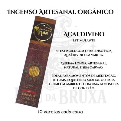 Foto Incenso Artesanal Orgânico NOA - Natural e vegano com óleos essenciais