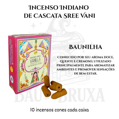 Foto Incenso Cone Cascata Golden India da SreeVani - Aromaterapia, Meditação e Conexão