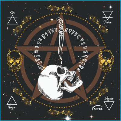 Foto Toalha de Altar Tarot Negro