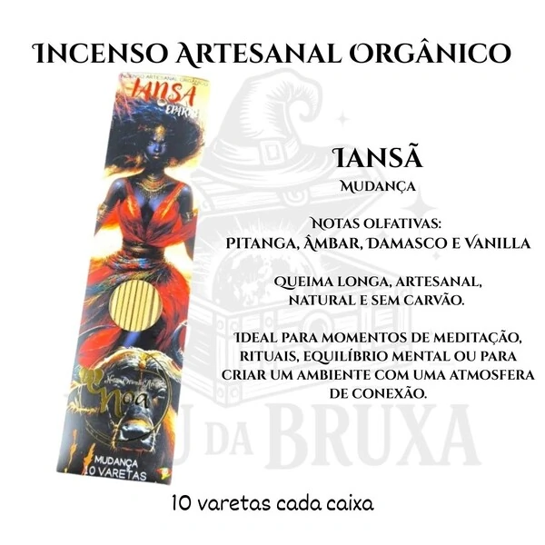 Incenso Orgânico Orixás NOA - Natural e vegano com óleos essenciais