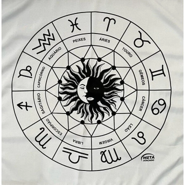 Toalha de Altar Mandala do Zodíaco