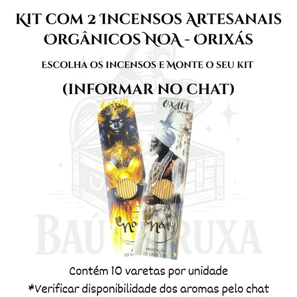 Incenso Orgânico Orixás NOA - Natural e vegano com óleos essenciais