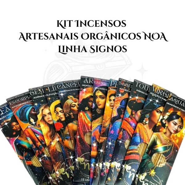 Kit Incensos Orgânicos dos Signos NOA - Verificar disponibilidade dos aromas