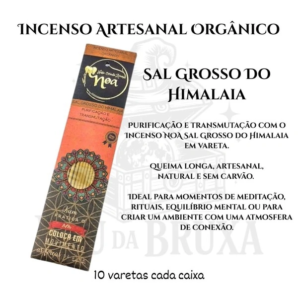 Incenso Artesanal Orgânico NOA - Natural e vegano com óleos essenciais